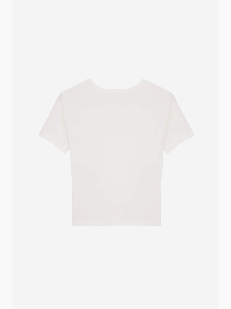Blusa crop in jersey slim fit dilvin Crema - Kiabi