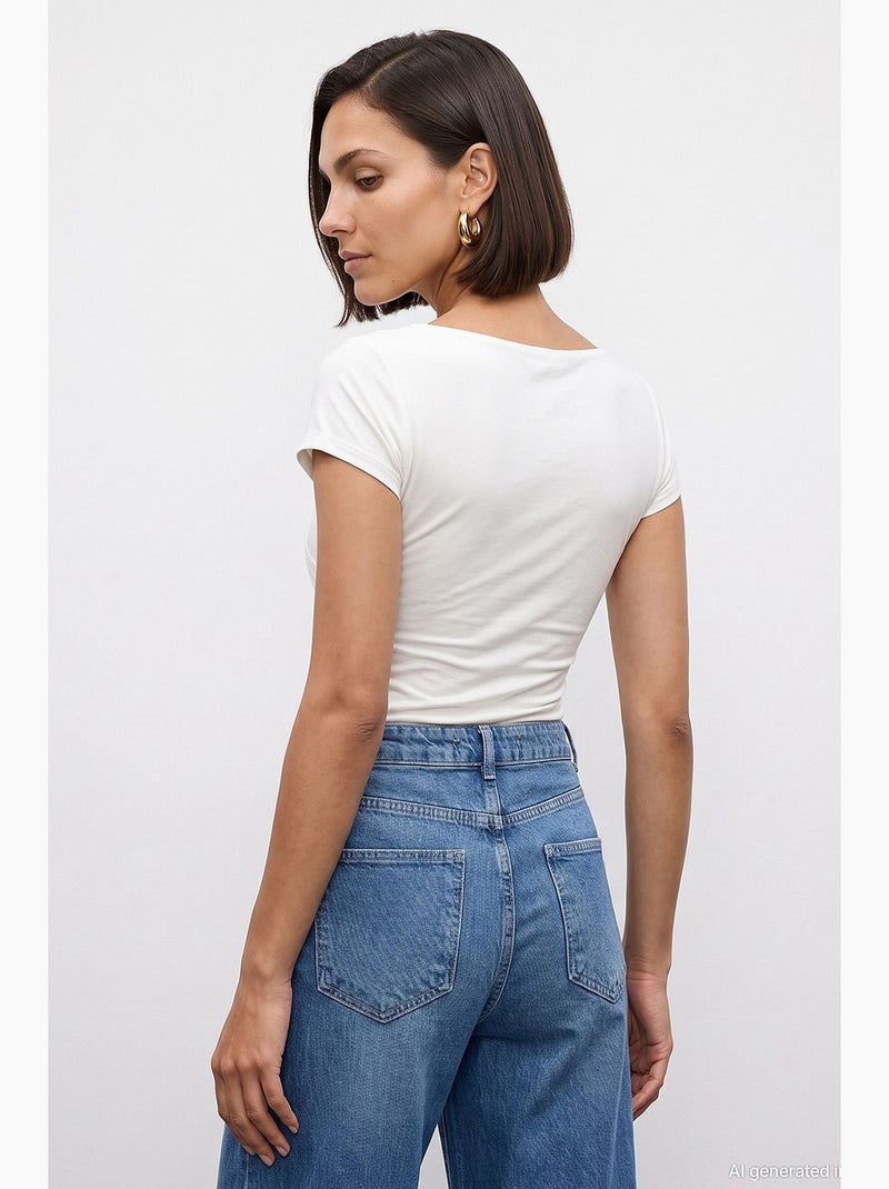 Blusa da donna dilvin Ecru - Kiabi