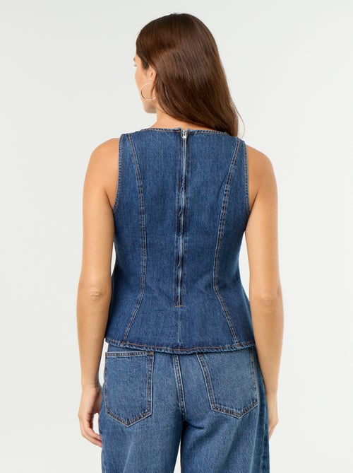 Blusa di jeans senza maniche - Kiabi Blusa di jeans senza maniche - Kiabi
