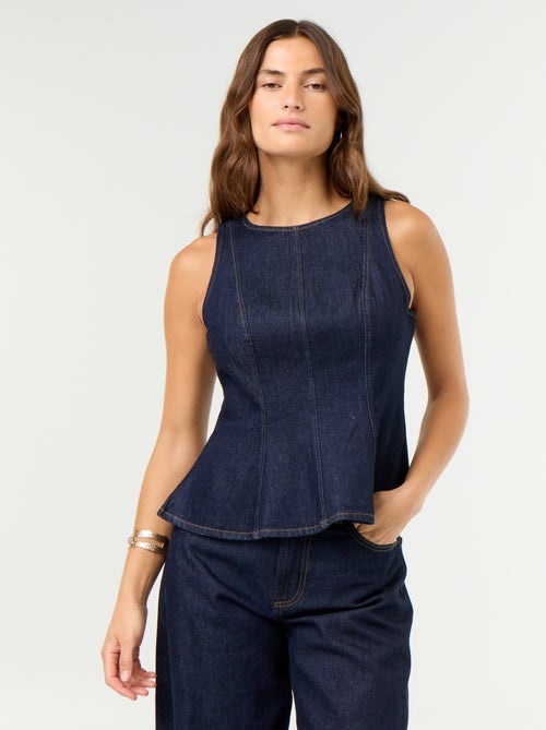 Blusa di jeans senza maniche - Kiabi Blusa di jeans senza maniche - Kiabi