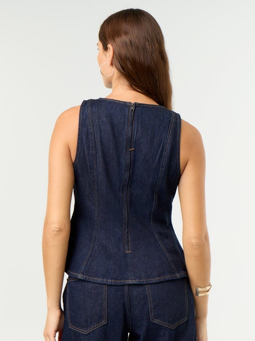 Blusa di jeans senza maniche - Kiabi Blusa di jeans senza maniche - Kiabi