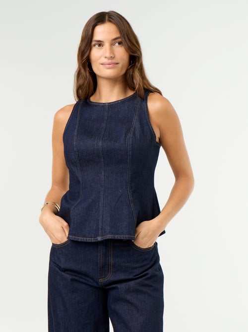 Blusa di jeans senza maniche - Kiabi Blusa di jeans senza maniche - Kiabi
