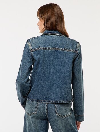 Blusa dritta in denim