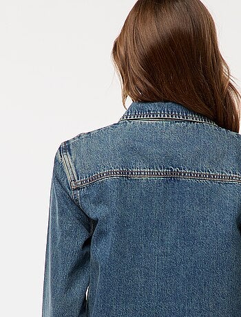 Blusa dritta in denim