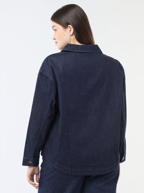 Blusa dritta in denim - Kiabi