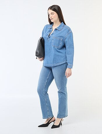 Blusa dritta in denim