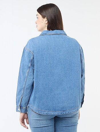 Blusa dritta in denim