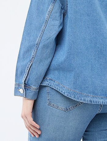 Blusa dritta in denim