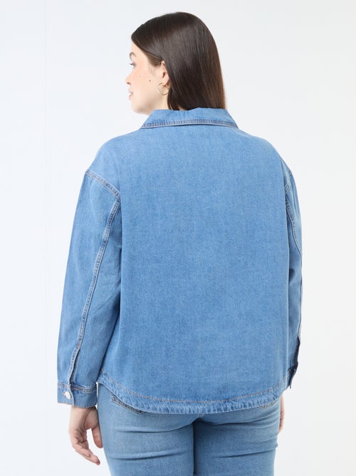 Blusa dritta in denim - Kiabi