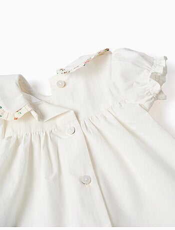 Blusa e bloomers in cotone con volant