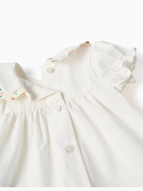 Blusa e bloomers in cotone con volant - Kiabi