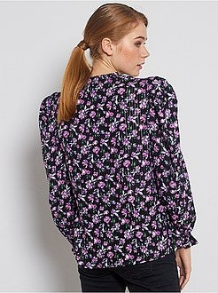Blusa floreale con maniche a sbuffo - Kiabi