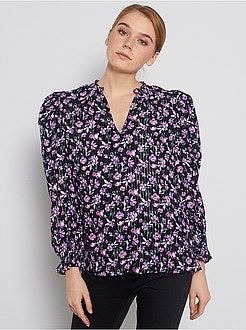 Blusa floreale con maniche a sbuffo - Kiabi