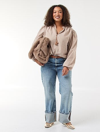 Blusa fluida a righe sottili