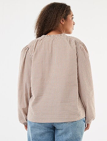 Blusa fluida a righe sottili