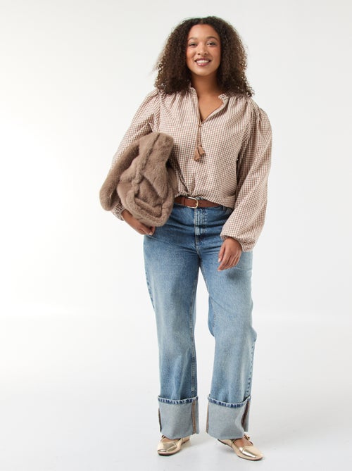 Blusa fluida a quadretti vichy - Kiabi