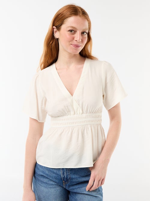 Blusa fluida a taglio svasato - Kiabi