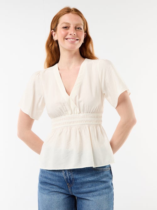 Blusa fluida a taglio svasato - Kiabi