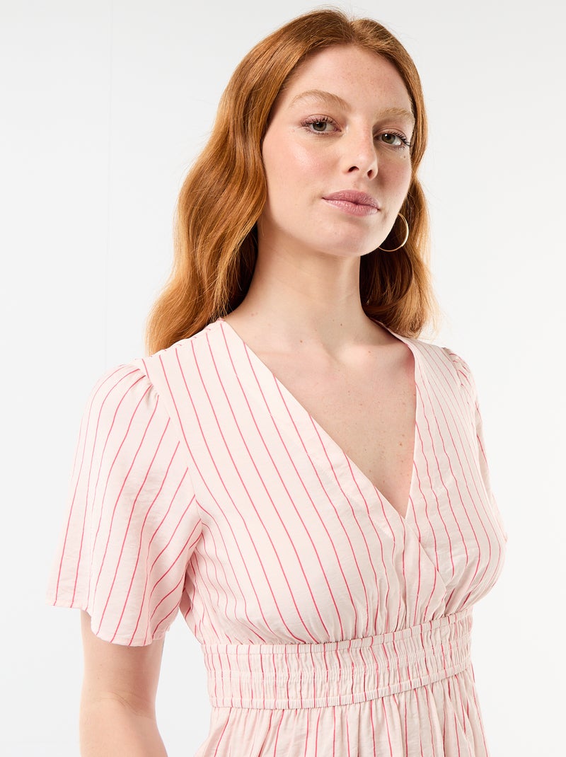 Blusa fluida a taglio svasato Rosa - Kiabi