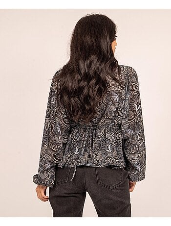 Blusa fluida con motivi FARAH