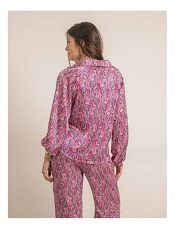 Blusa fluida con motivi OGOTA
