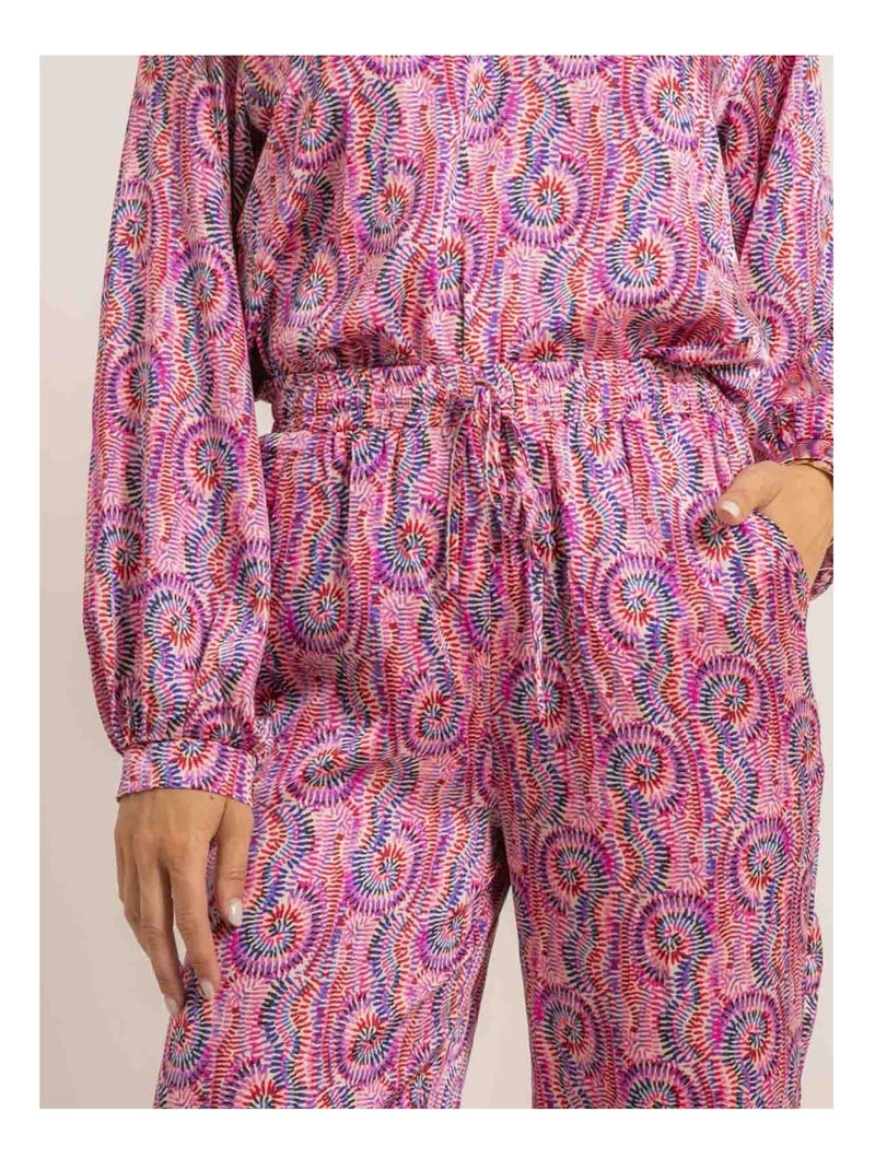 Blusa fluida con motivi OGOTA Rosa - Kiabi