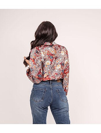 Blusa fluida con stampa FABUS