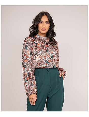 Blusa fluida con stampa FABUS