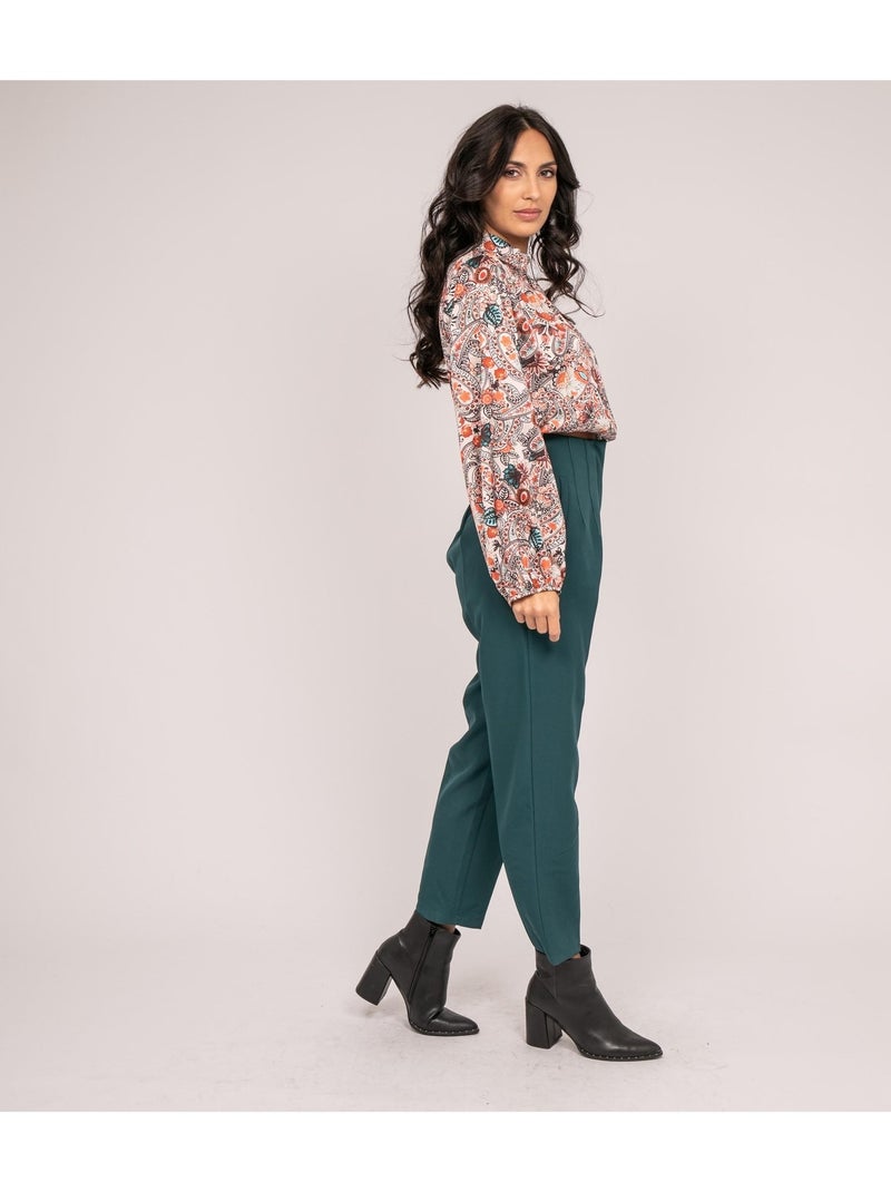 Blusa fluida con stampa FABUS Ecru - Kiabi