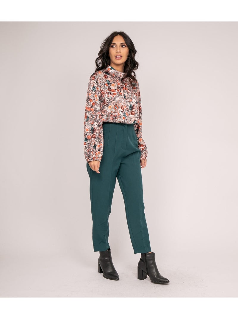 Blusa fluida con stampa FABUS Ecru - Kiabi