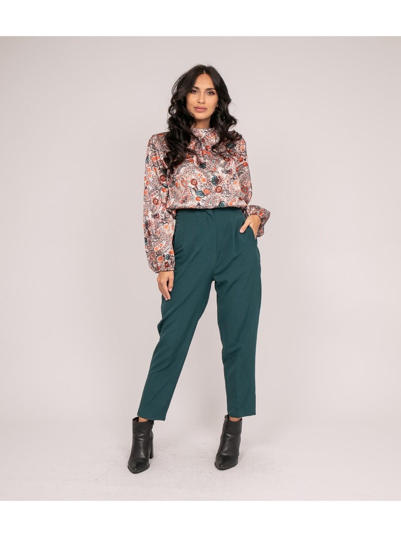 Blusa fluida con stampa FABUS Ecru - Kiabi