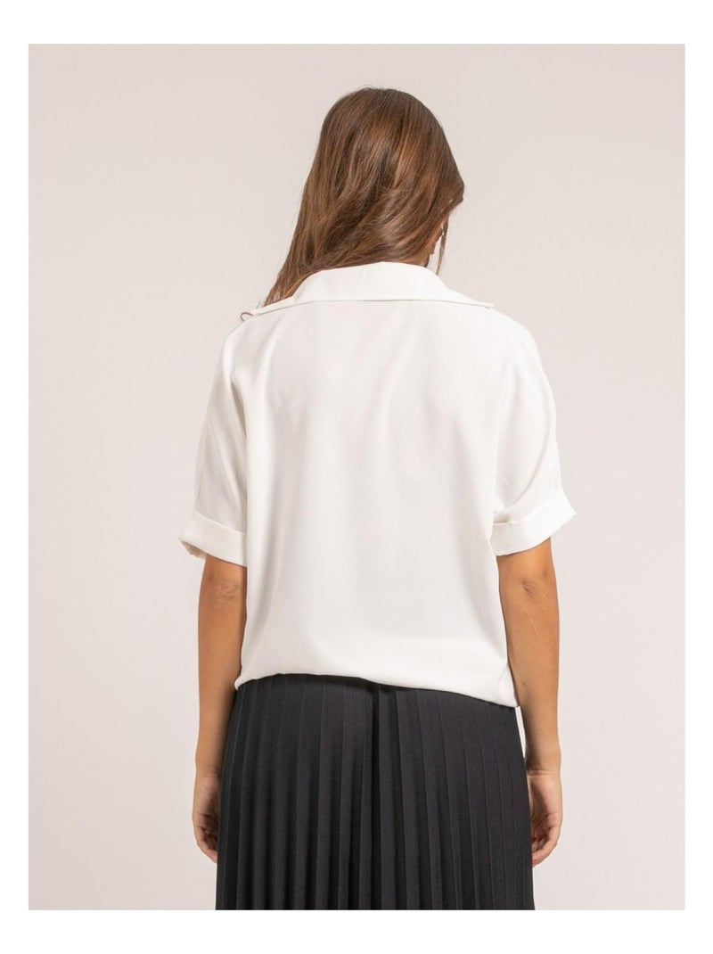 Blusa fluida OURIA Bianco - Kiabi