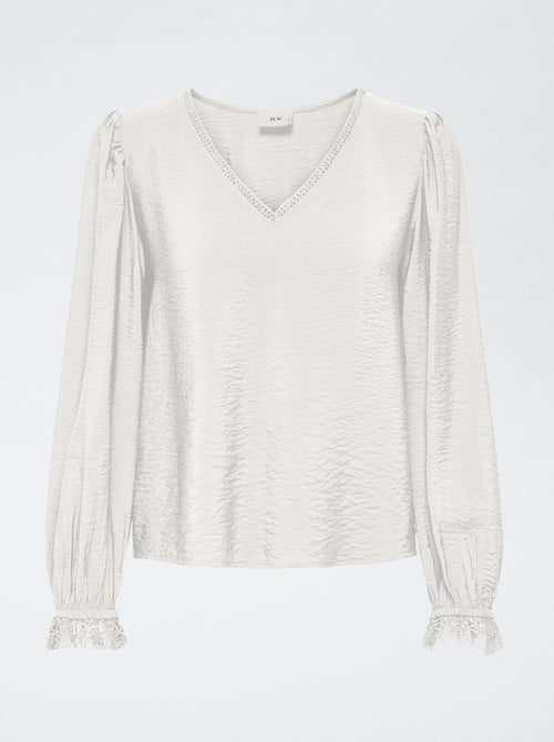 Blusa fluida tinta unita 'JDY' - Kiabi