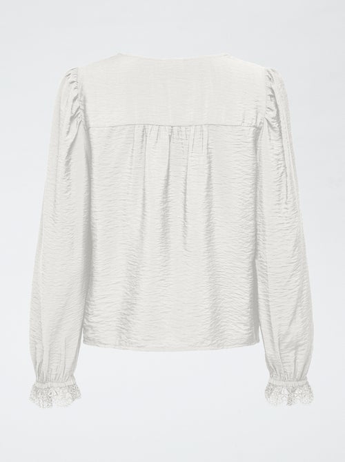 Blusa fluida tinta unita 'JDY' - Kiabi