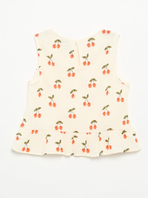 Blusa goffrata senza maniche - Kiabi