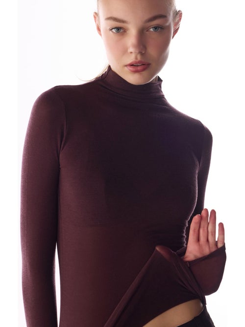 Blusa in cashmere con collo alto e maniche lunghe penti - Kiabi