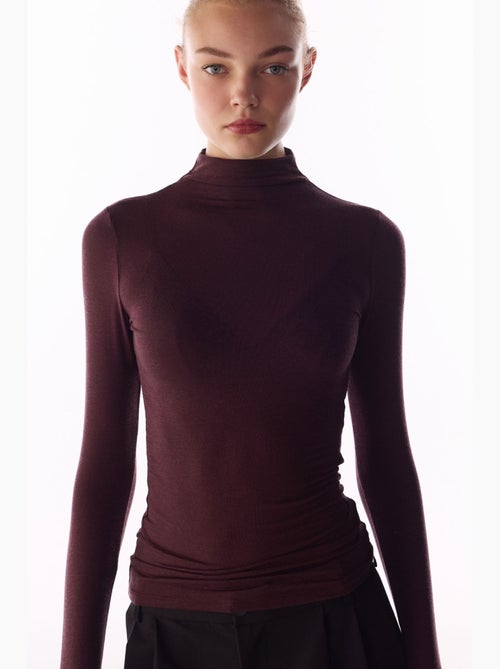 Blusa in cashmere con collo alto e maniche lunghe penti - Kiabi
