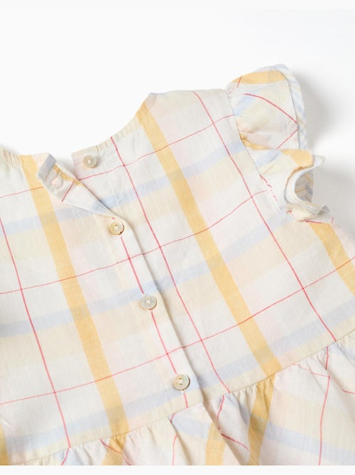 Blusa in cotone a quadri con volant B&S - Kiabi