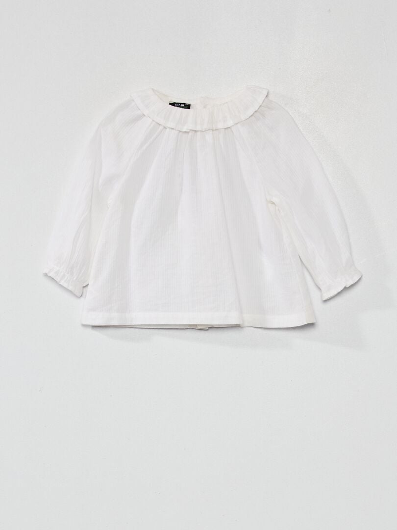 Blusa in cotone Bianco - Kiabi