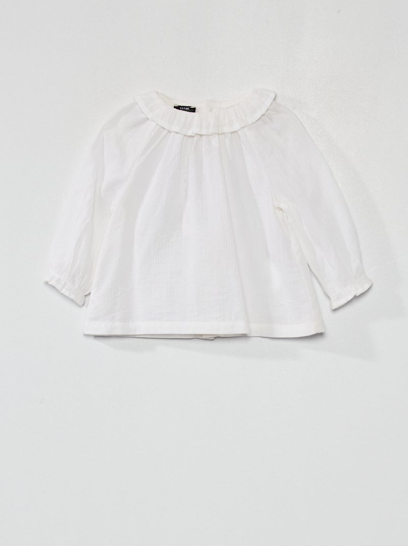 Blusa in cotone Bianco - Kiabi