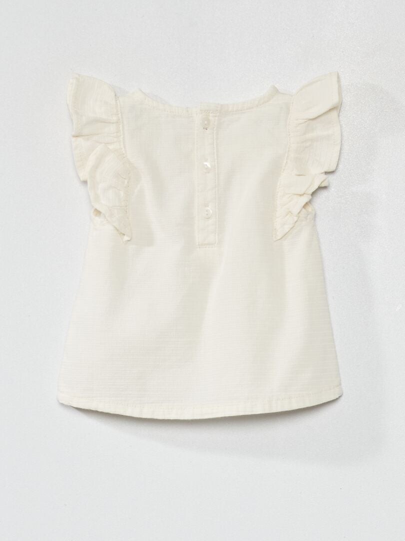 Blusa in cotone Bianco - Kiabi