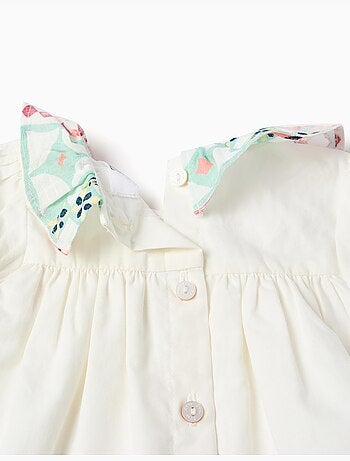 Blusa in cotone + bloomers con motivo piastrella