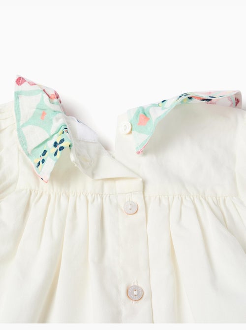 Blusa in cotone + bloomers con motivo piastrella - Kiabi Blusa in cotone + bloomers con motivo piastrella - Kiabi