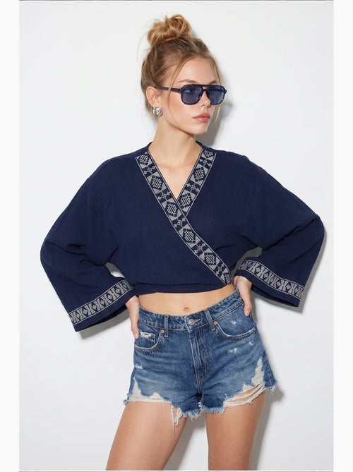 Blusa in cotone lucci - Kiabi Blusa in cotone lucci - Kiabi