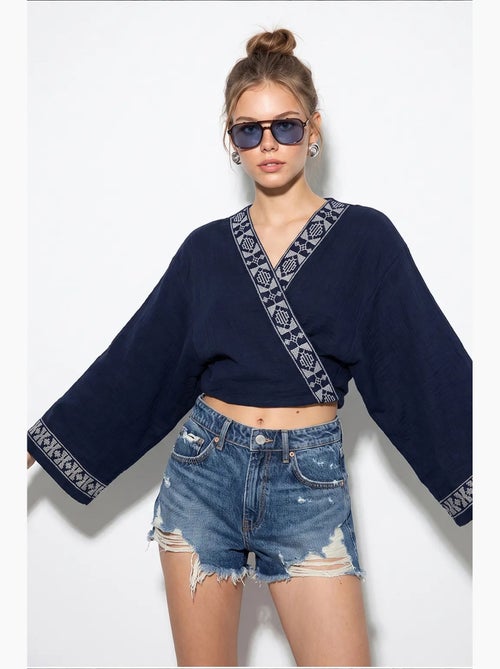 Blusa in cotone lucci - Kiabi Blusa in cotone lucci - Kiabi