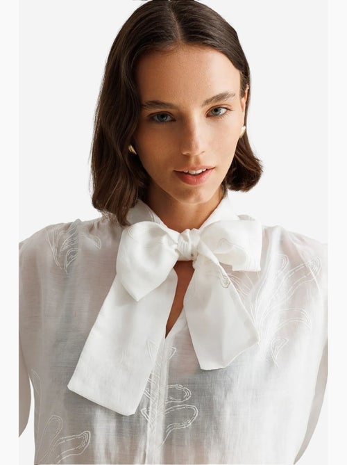 Blusa in cotone mixray - Kiabi Blusa in cotone mixray - Kiabi