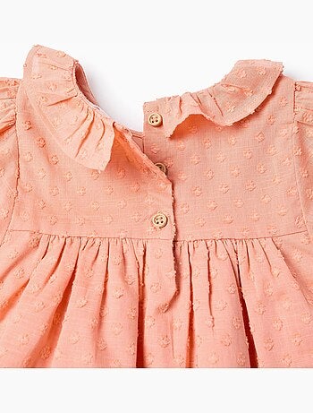 Blusa in cotone + pantaloncini in denim con volant