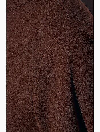 Blusa in crêpe collo alla coreana dilvin