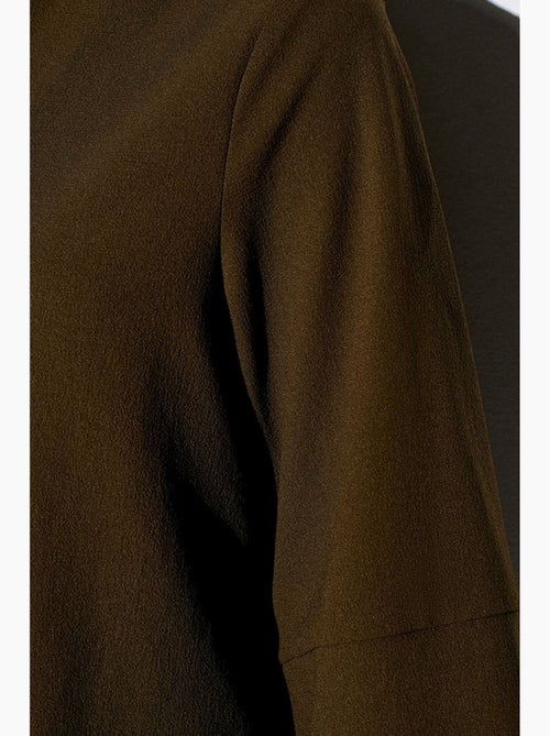 Blusa in crêpe collo alla coreana dilvin - Kiabi Blusa in crêpe collo alla coreana dilvin - Kiabi