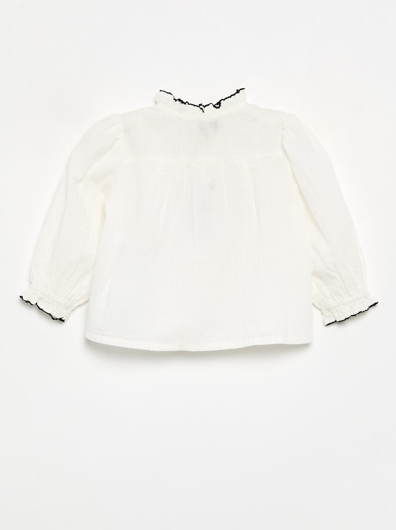 Blusa in dobby Bianco - Kiabi